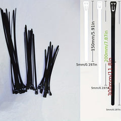 Adjustable Nylon Ties in Various Colors - Pack of 30, 60, or 90