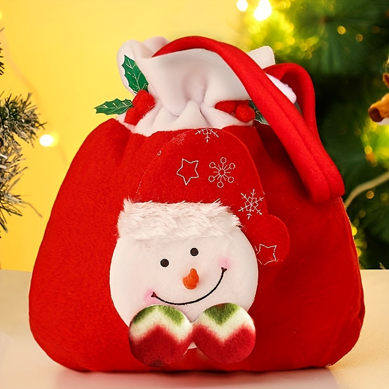 Christmas Santa Claus Drawstring Pouch Party Bag