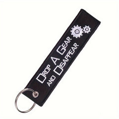Motorcycle Key Chain Drop A Gear Embroidery Key Tag