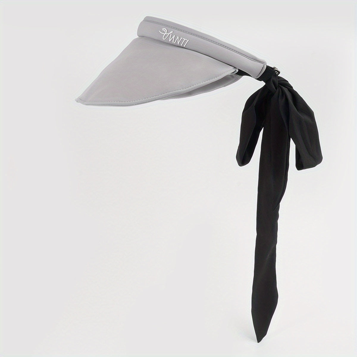 Solid Visor Hat With Detachable Ribbon Sunscreen Golf Cap
