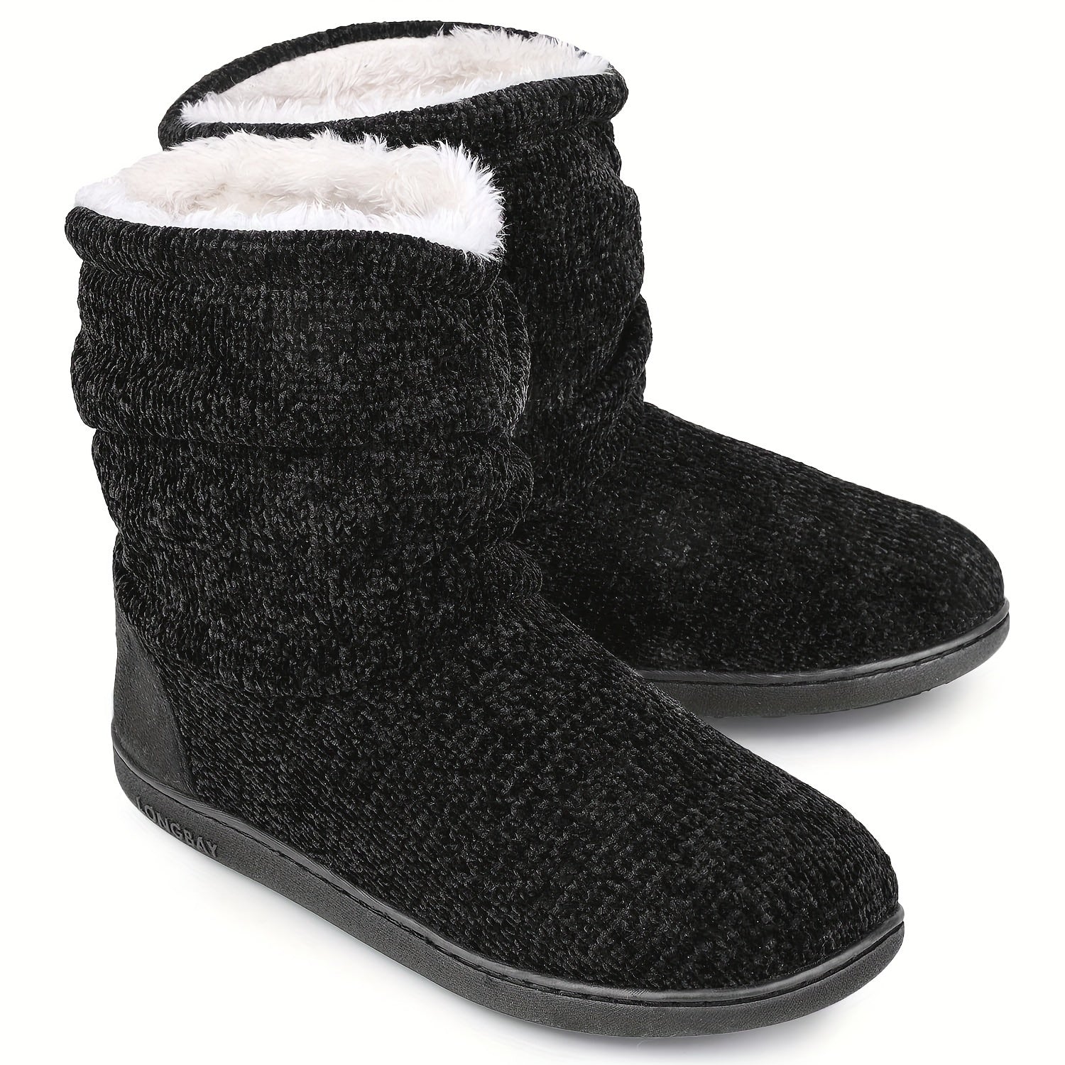 Women's Plush Fleece Short Boots Cozy Knit Booties