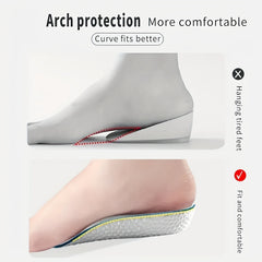 Height Increase Insoles Men Women Shoes Flat Feet Orthopedic Insole