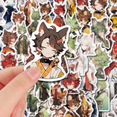 54pcs Beast Ear Youth Stickers for Mobile Phone Case Luggage Notebook Waterproof