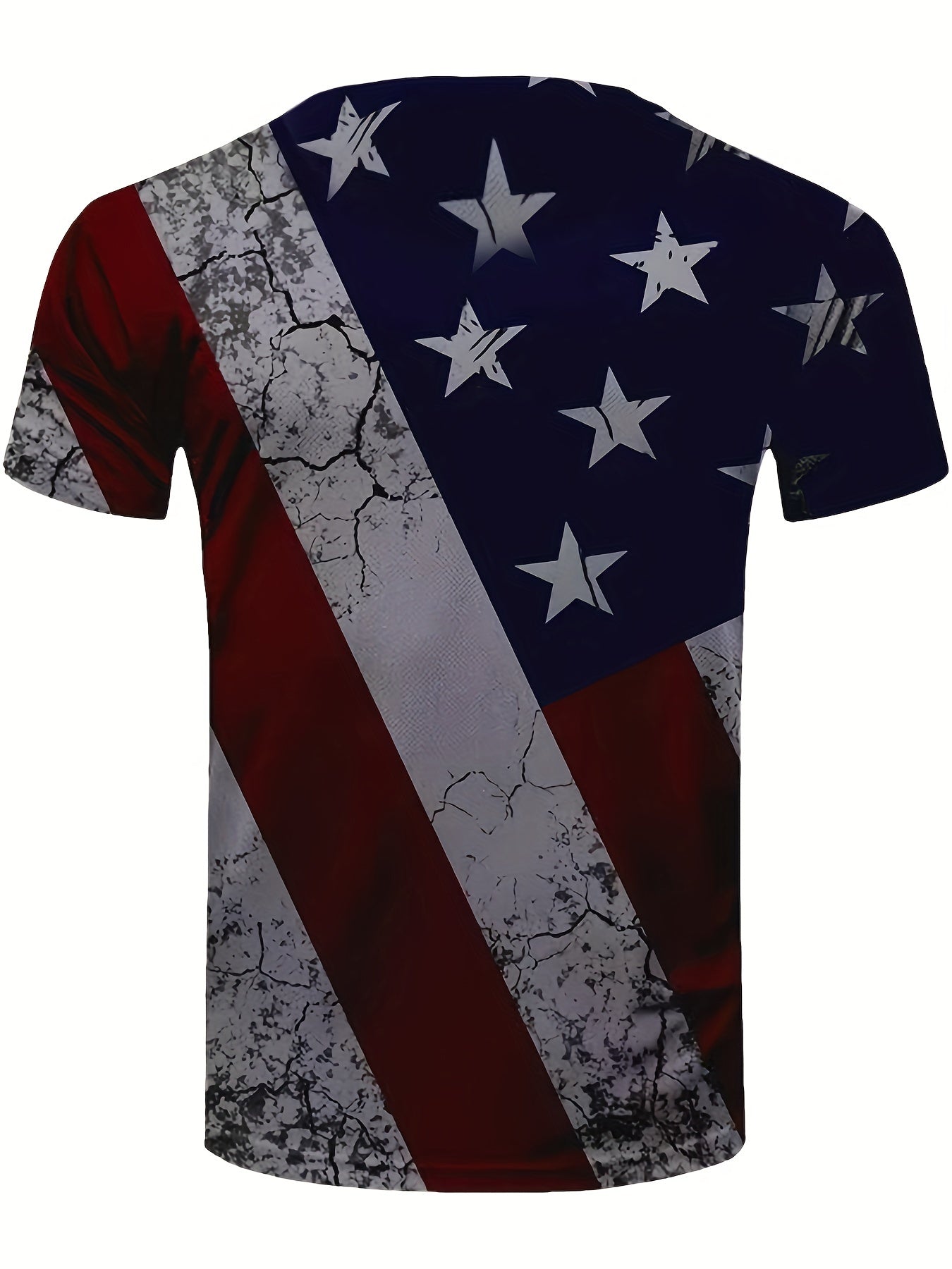 Men's American Flag Graphic T shirt 3D Print Crew Neck Tee Top For Summer
