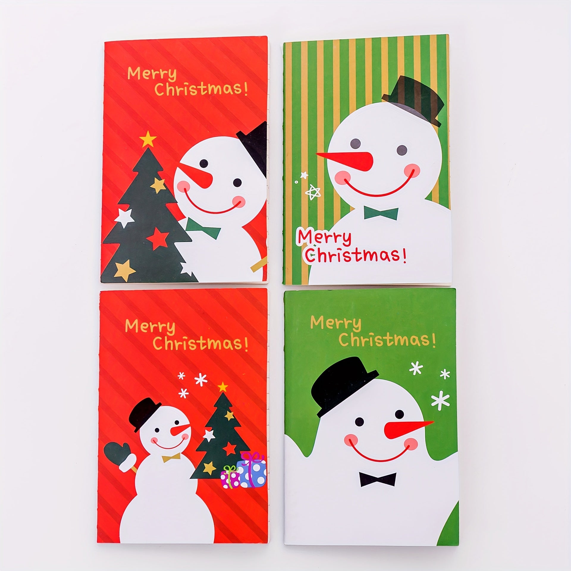8pcs Christmas Pocket Notepads Cartoon Small Student Stationery