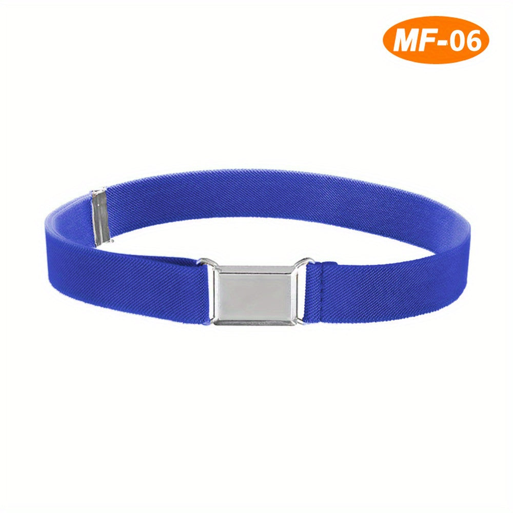 Kids Elastic Solid Pants Belt Adjustable Length Belt