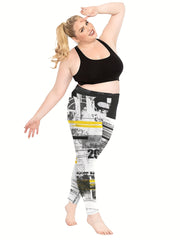 Random Print High Rise Leggings