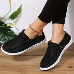 Women's Lace Up Boat Shoes Lightweight Canvas Shoes