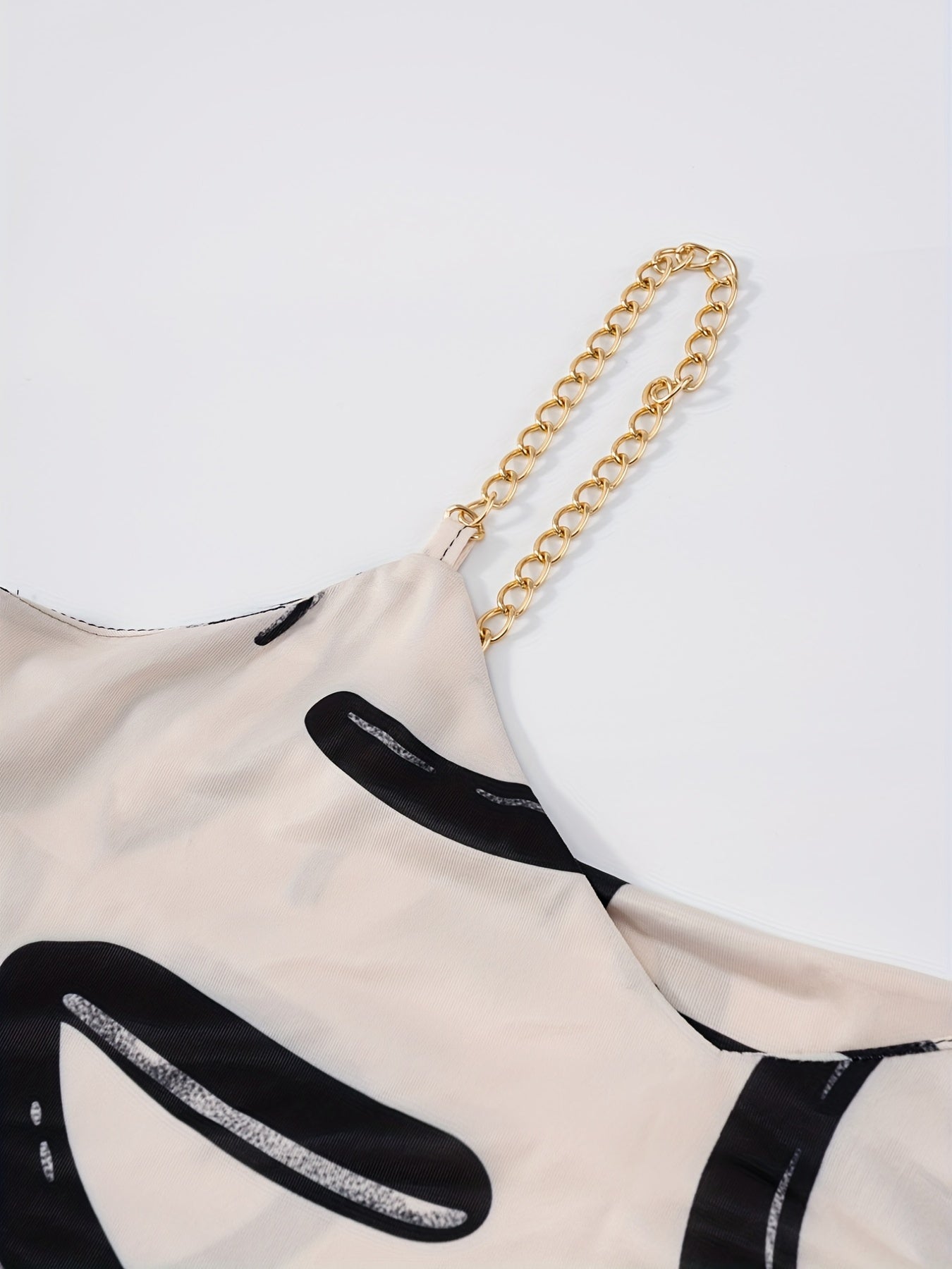 Chain Strap Cami Top Summer Casual Spaghetti Strap