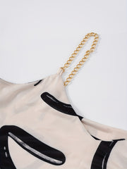 Chain Strap Cami Top Summer Casual Spaghetti Strap