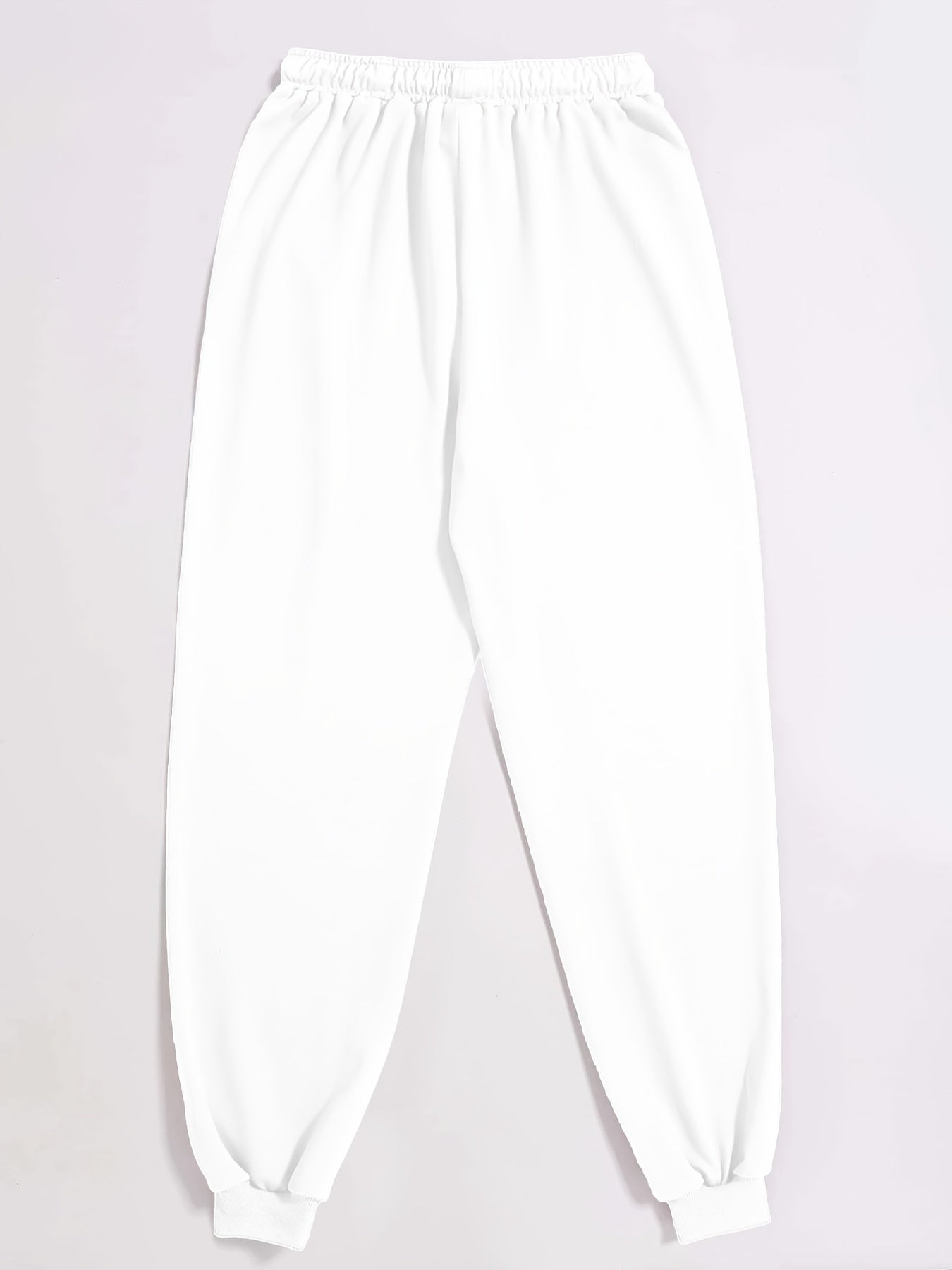 Heart Print High Waist Sweatpants Women's Casual Pants