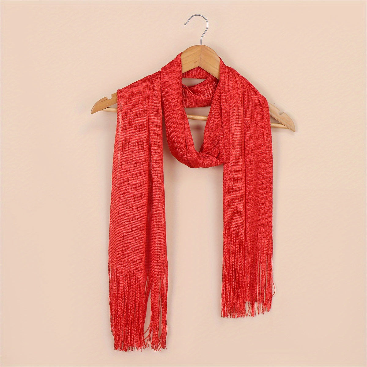 Elastic Fringed Shawls And Wraps For Evening Wear