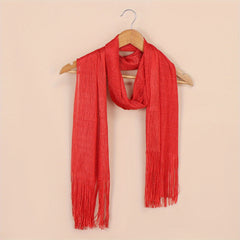 Elastic Fringed Shawls And Wraps For Evening Wear