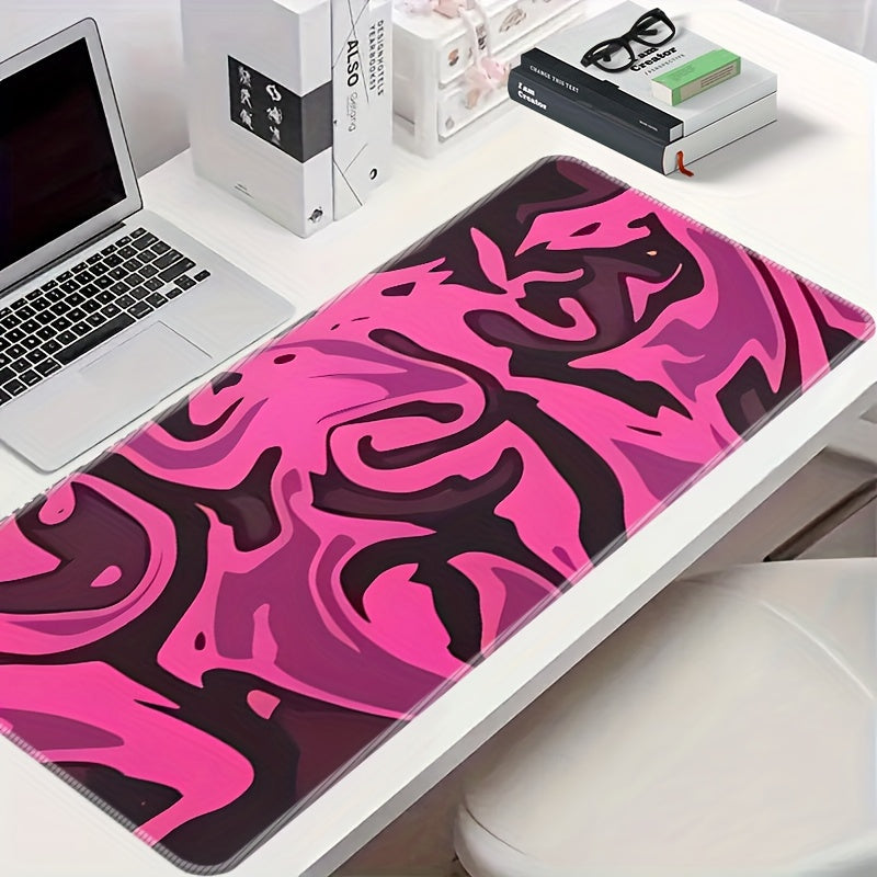Dark Purple Pattern Mouse Pad Large Office Gaming Desk Pad Non-slip Rubber