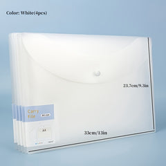 4pcs File Bag Data Bag Storage Office Supplies
