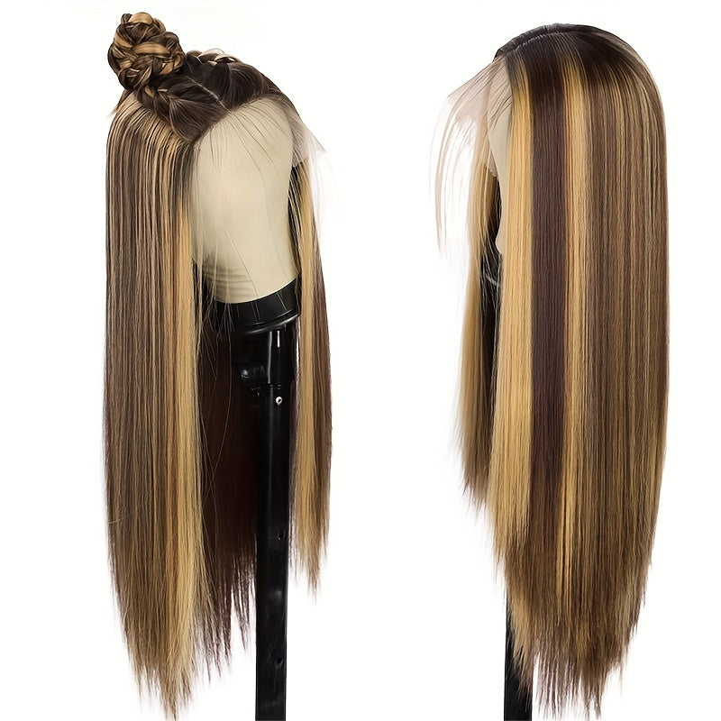 Long Straight Lace Front Wig 26 Inch Synthetic Wig for Women