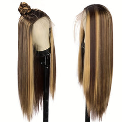 Long Straight Lace Front Wig 26 Inch Synthetic Wig for Women