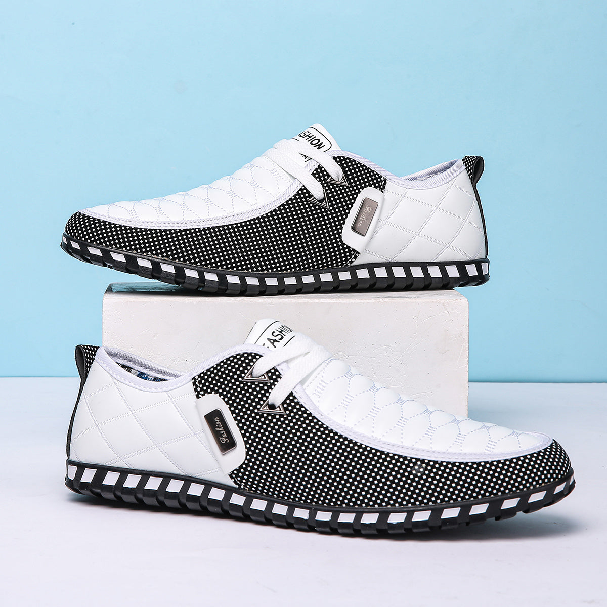 Men's PU Leather Round Toe Oxfords Comfortable Dress Shoes
