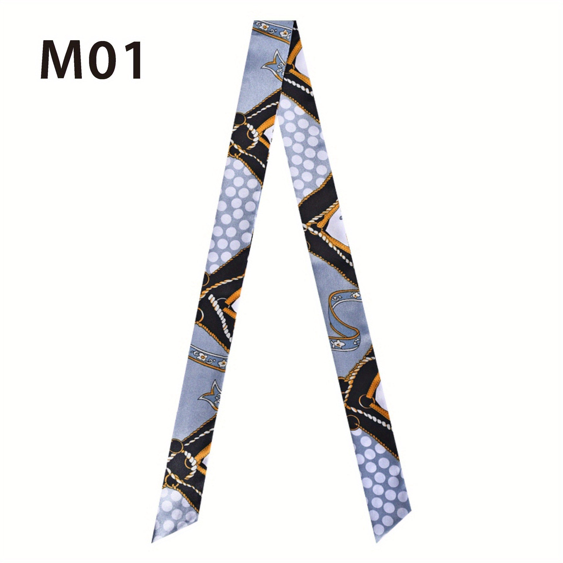 French Style Twilly Scarf Long Ribbon Neckerchief