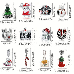 Christmas Jingle Bell Santa Claus Pendant DIY Bracelet Necklace
