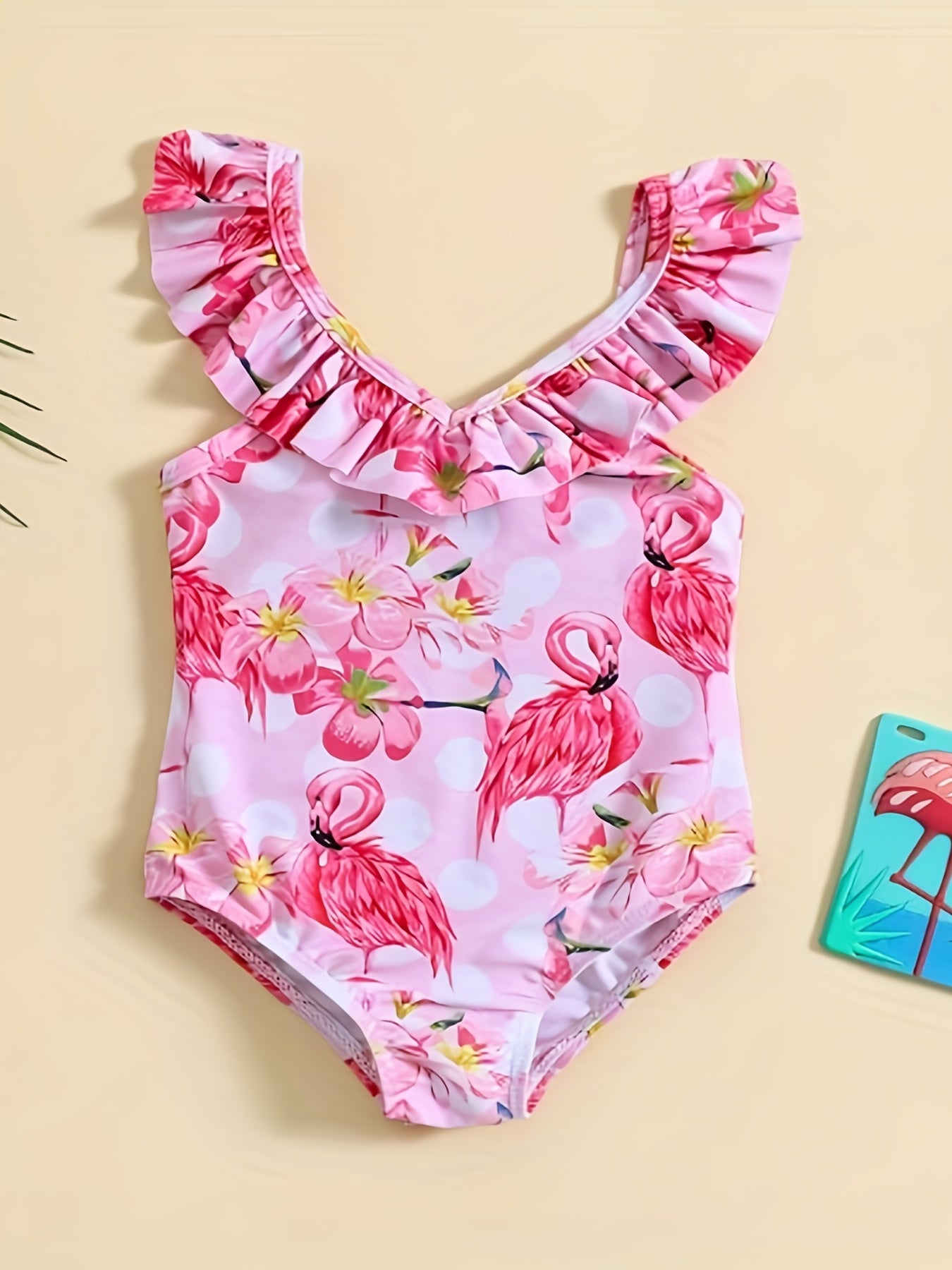 Flamingo Print Swimsuit for Girls