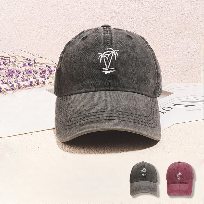 Embroidered Coconut Washed Baseball Cap