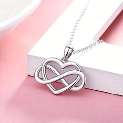 Creative Heart Infinity Pendant Necklace Gift For Girls