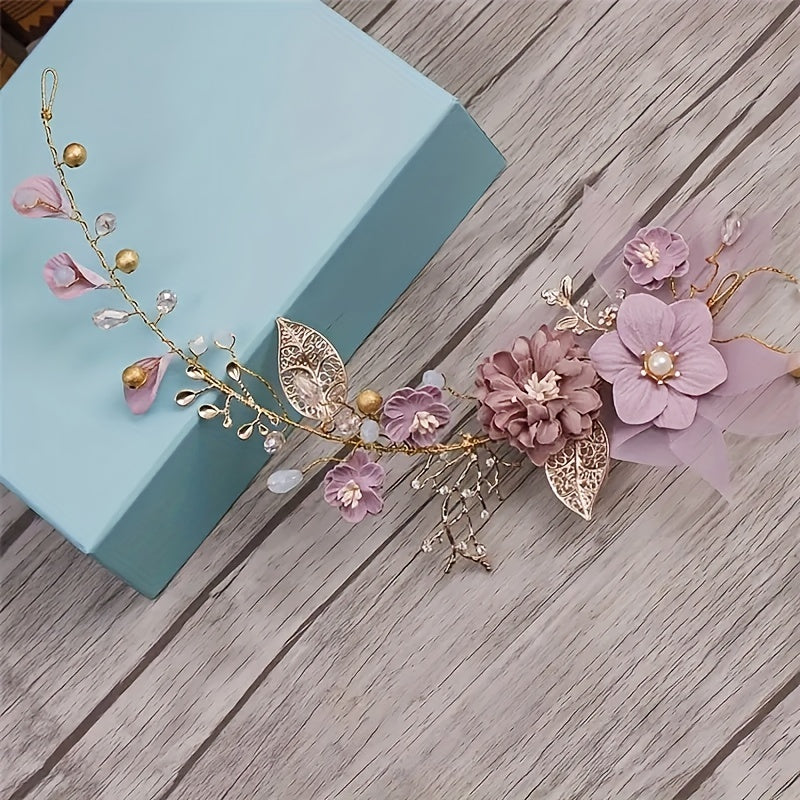 Flower Head Piece Garland Headdress Headband Retro Hair Accessories