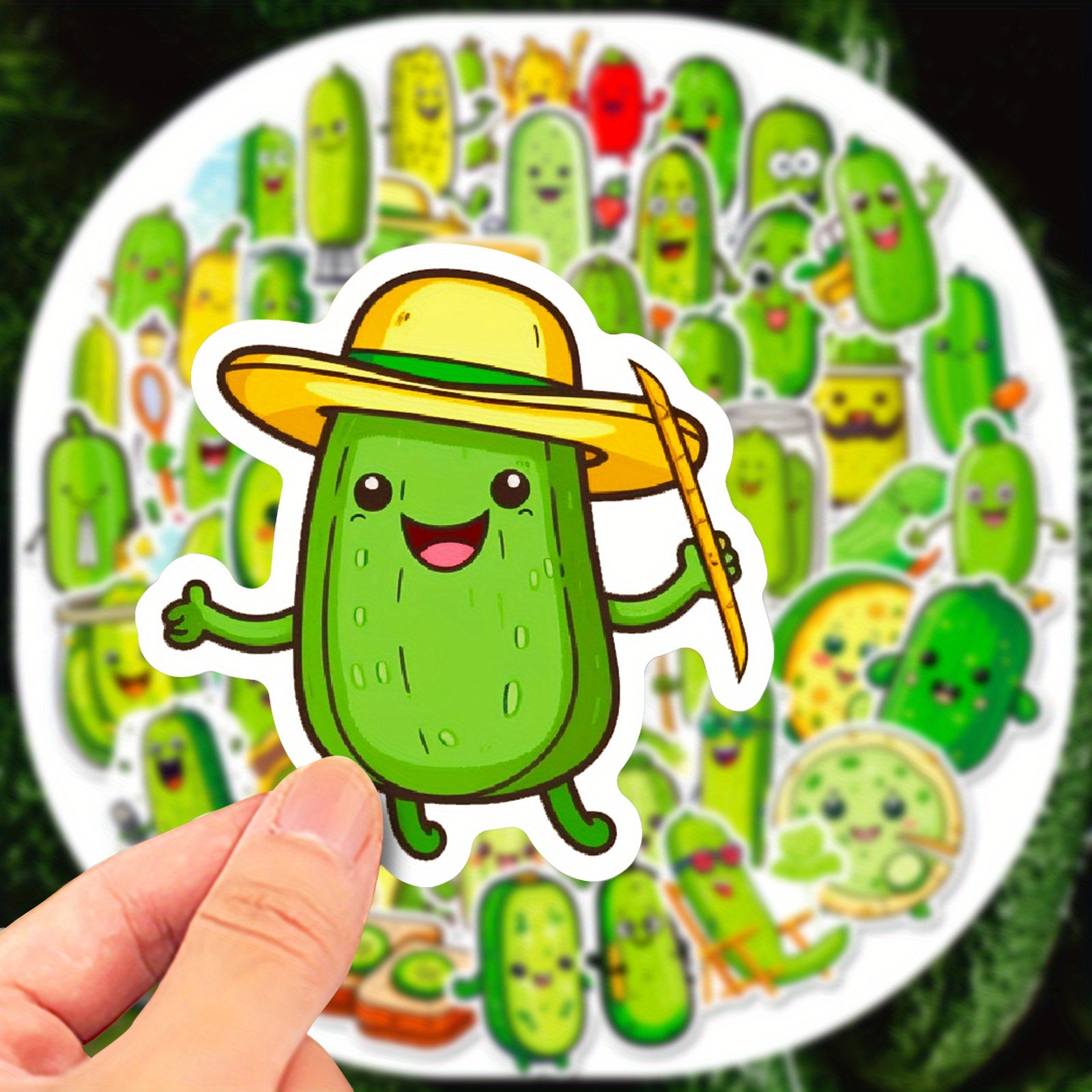 51pcs Pickle Stickers Waterproof for Bottles Laptops Phones