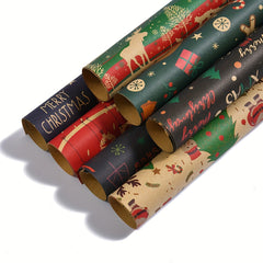 8pcs 50 Christmas Wrapping Paper Gift Boxes Holiday Arts Crafts Decorations