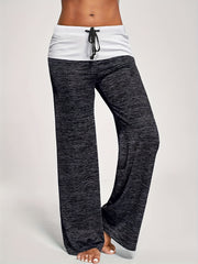 Wide Leg Elastic Yoga Pants Loose Casual Drawstring Pants