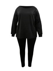 Boat Neck Tee & Skinny Pants Set