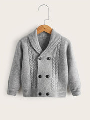 Boys Casual Knitted Sweater Cardigan Jacket for Winter