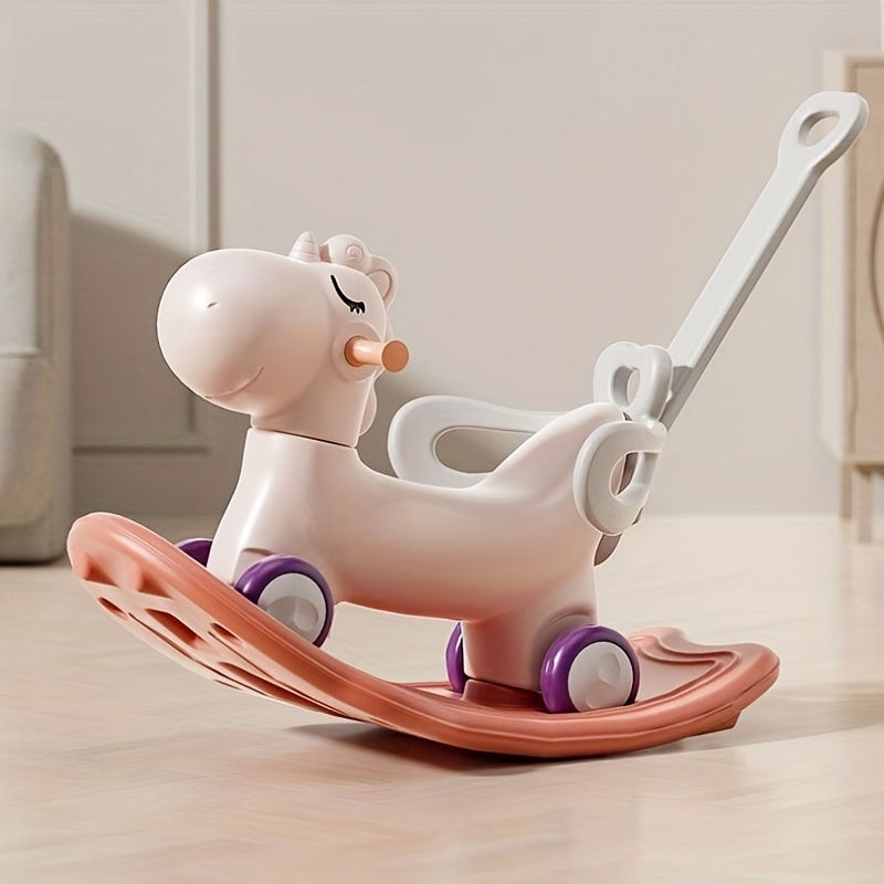 3-in-1 Shaking Horse Baby Toy Scooter Hand Push Walking Year Gift Children's Dua