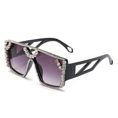 Rhinestone Decor Gradient Sunglasses for Her