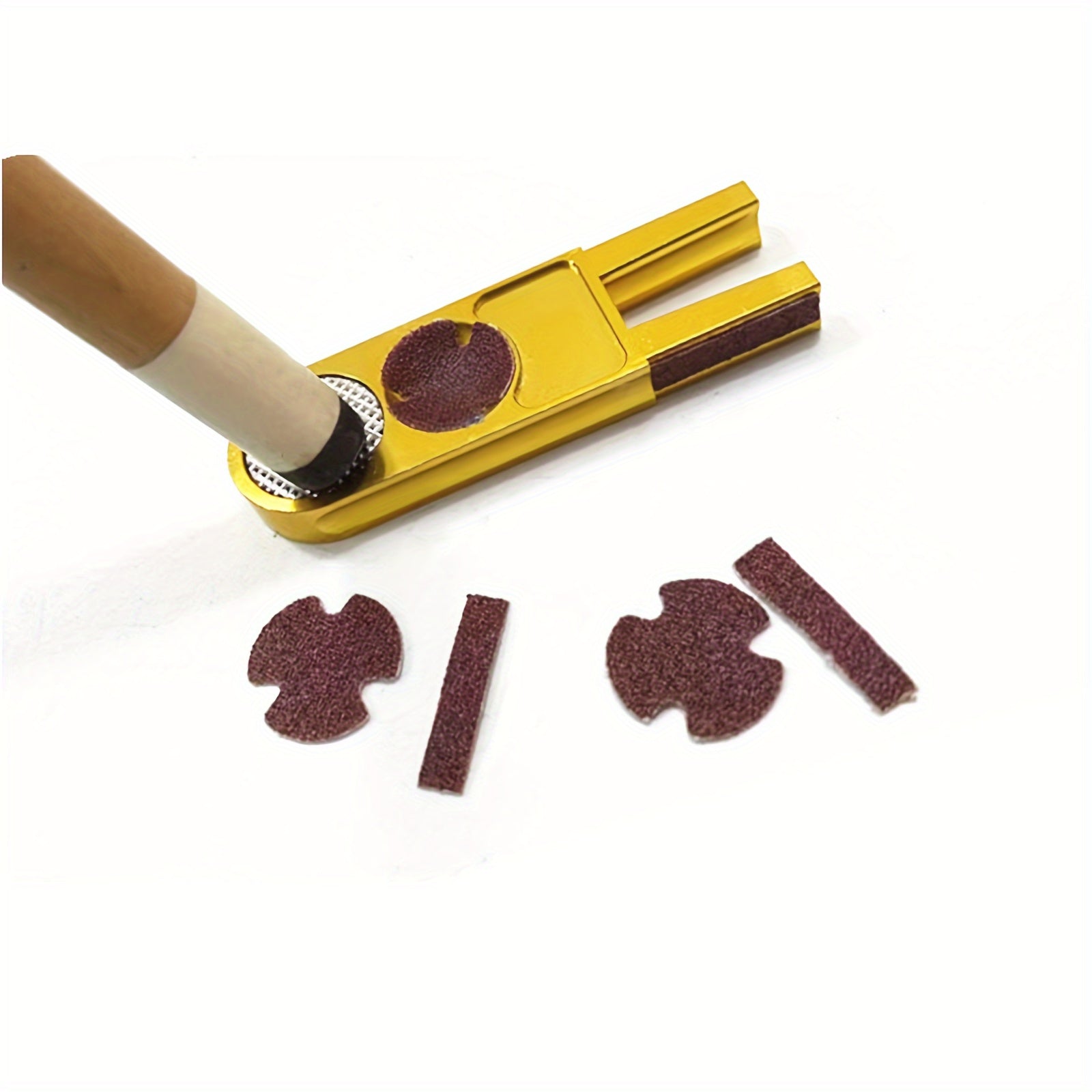 U-shaped Multifunctional Pool Cue Tip Trimmer Billiard Cue Tip Aluminum Cleaner