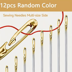 12pcs Side Hole Hand Sewing Needles Household Sewing Tools