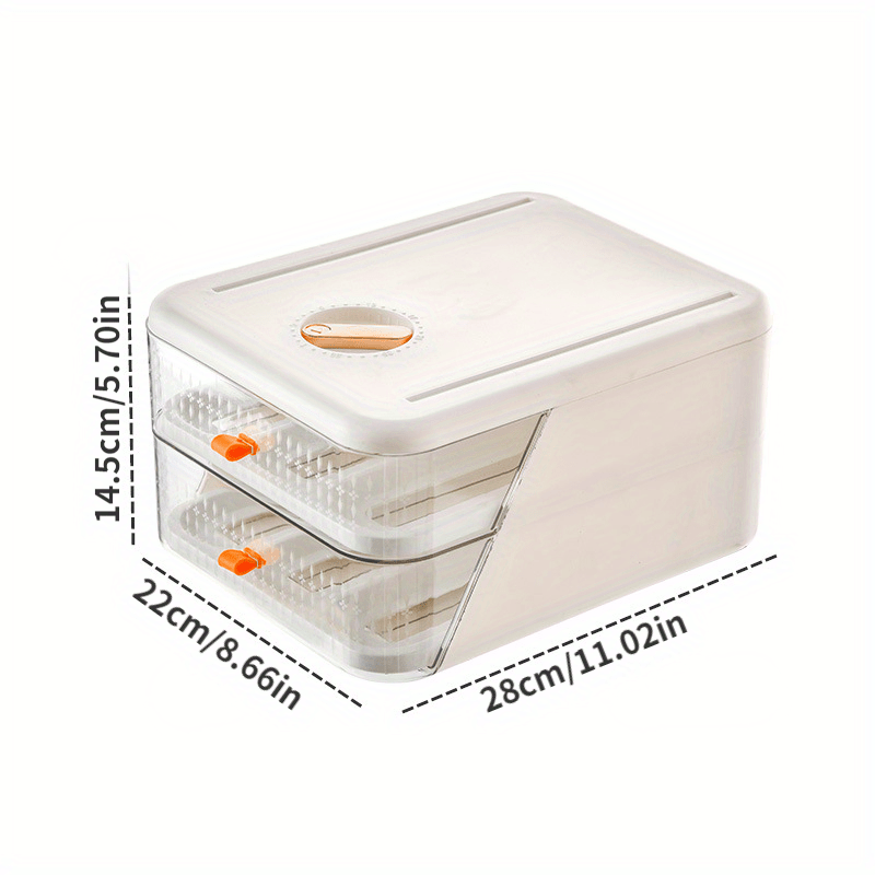 Refrigerator Egg Fresh Keeping Storage Box Drawer Leak Proof Plastic