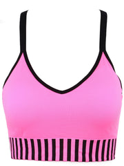 Criss Cross Back Wireless Sports Bra Yoga Fitness Padded Bra