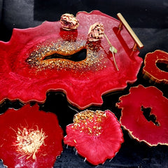 Metal Gravel Filler DIY Table Decoration Coaster Set