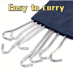 12pcs Aluminum Alloy Hexagonal Ground Nails Wind Rope Ground Nails