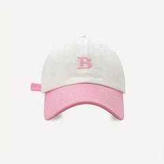 Embroidery Baseball Cap Casual Block Couple Sun Hat Adjustable Unisex Sports Hat