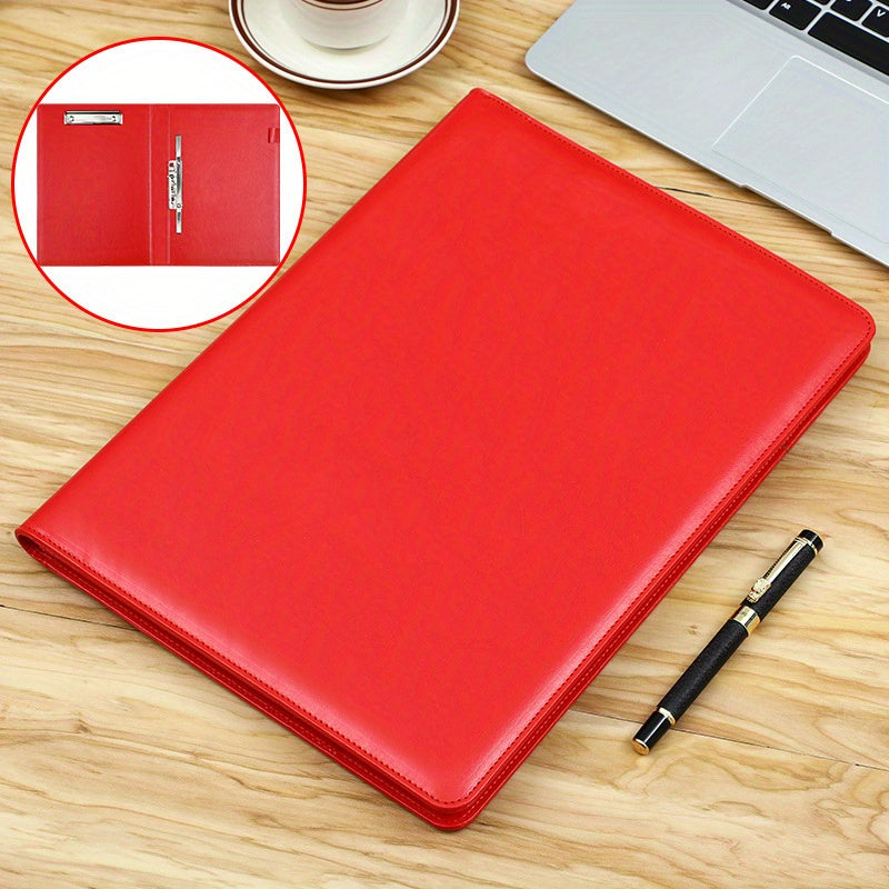 A4 Business Folder Faux Leather Storage Folder