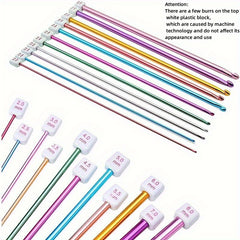 11pcs Aluminum Crochet Hooks Set Multicolor Tunisian Metal Crochet Kits
