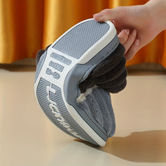 Men's Fleece Heel Wrapped Slippers, Assorted Colors