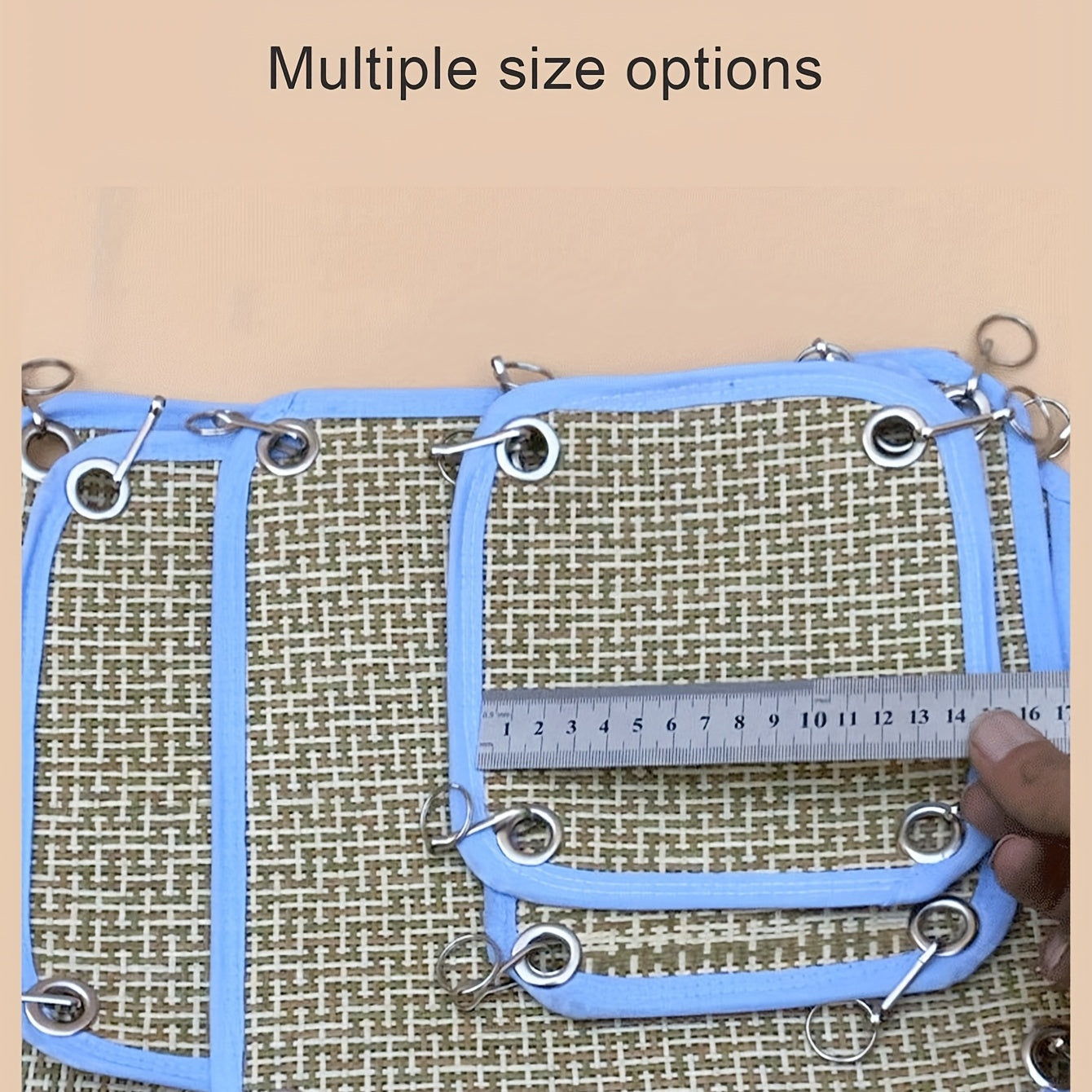 Rattan Hammock Bed for Small Animals with Sturdy Hook