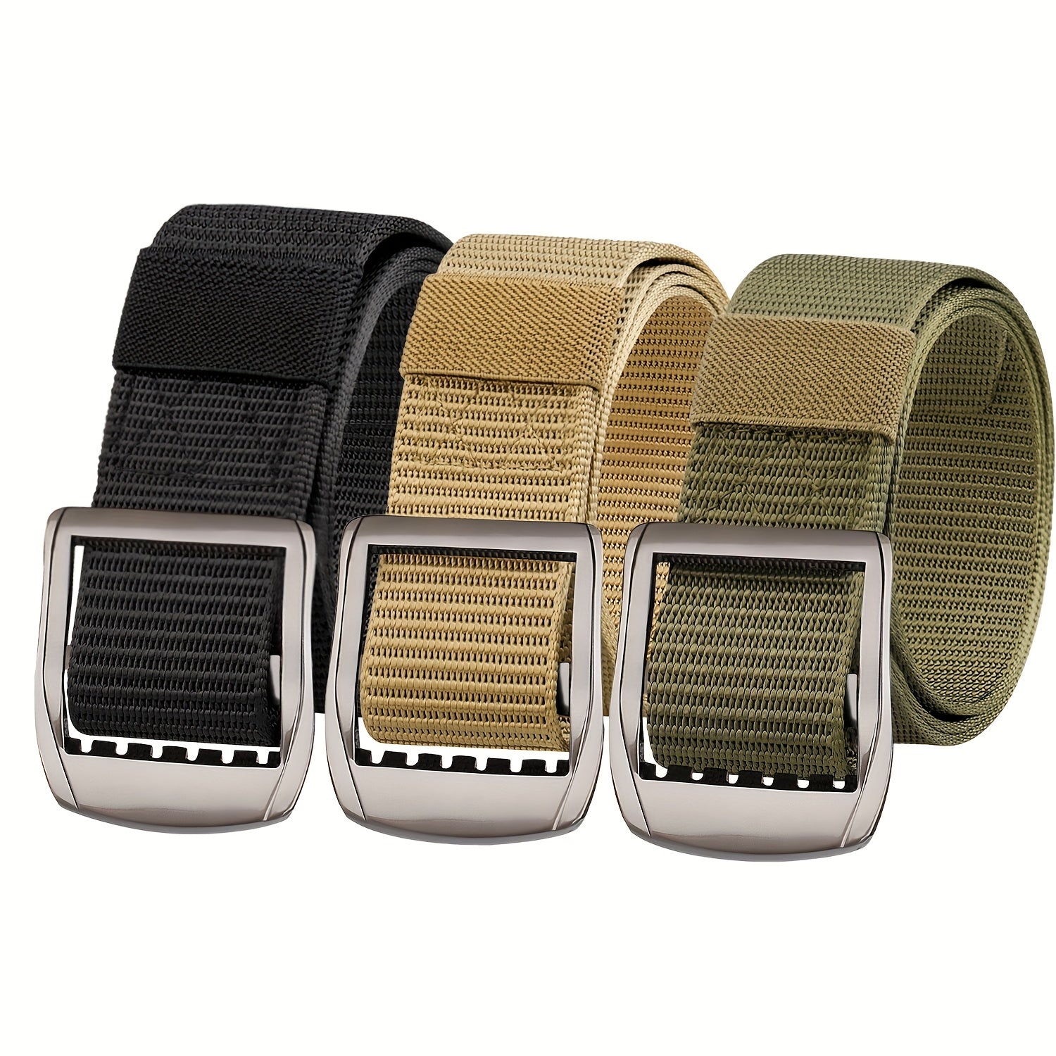 21in Tactical Alloy Buckle Canvas Belt for Outdoor Work Waist Casual Pants