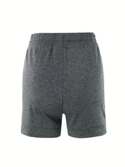 Vintage Print Drawstring Shorts Women's Clothing