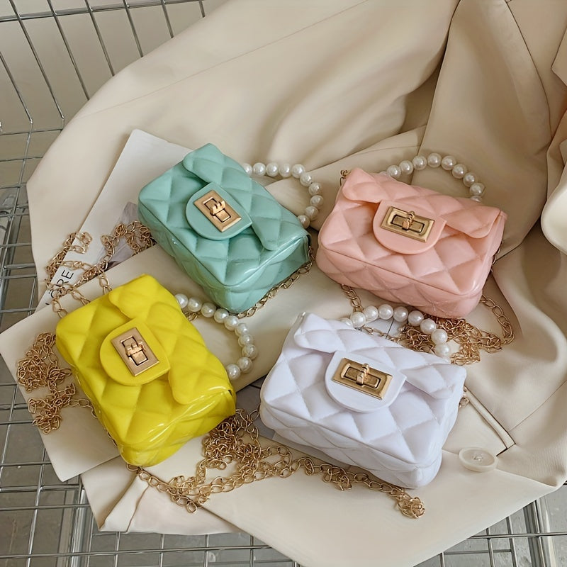 Pearl Decor Mini Crossbody Bag for Girls