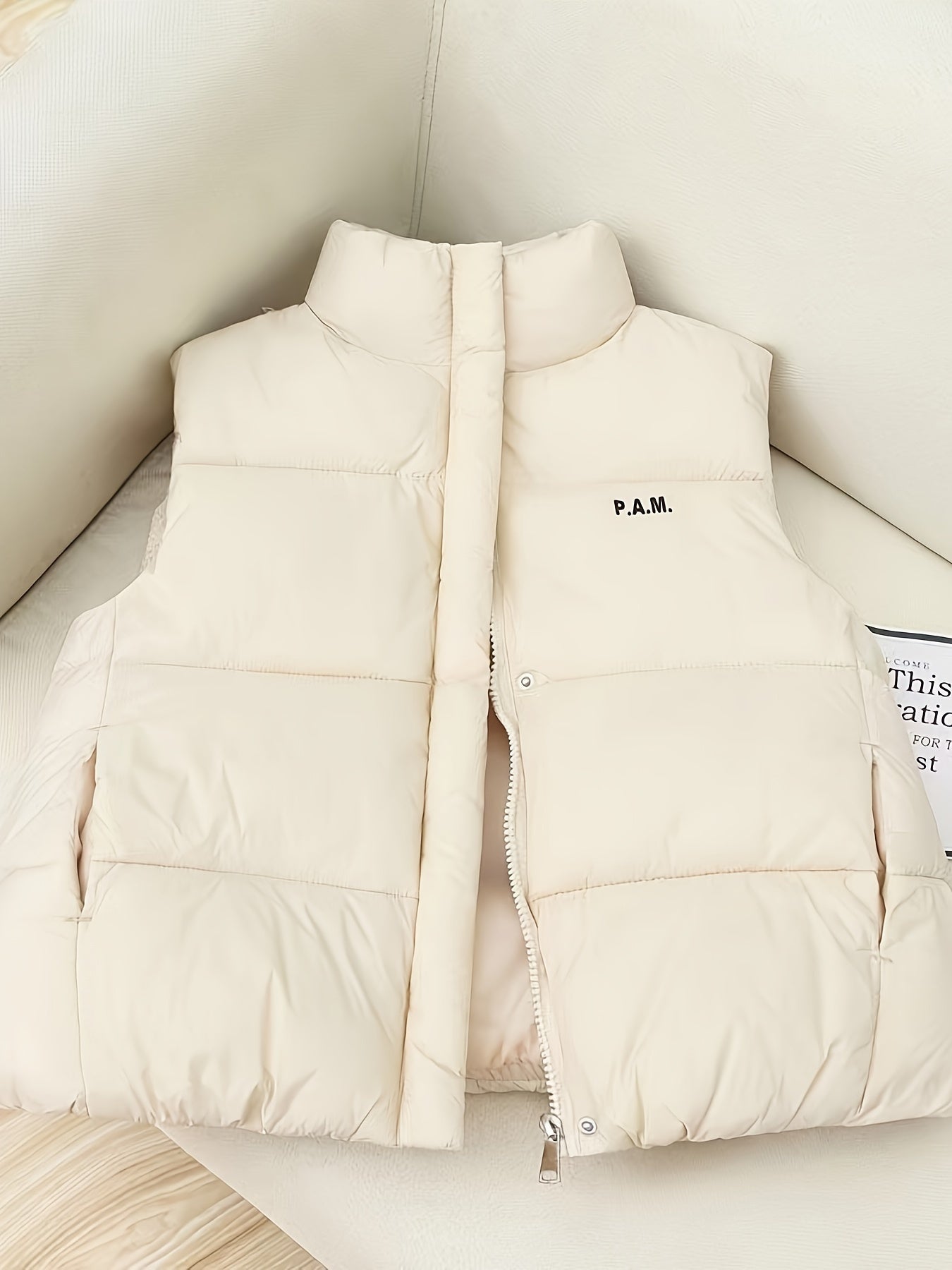 Sleeveless High Neck Jacket for Kids